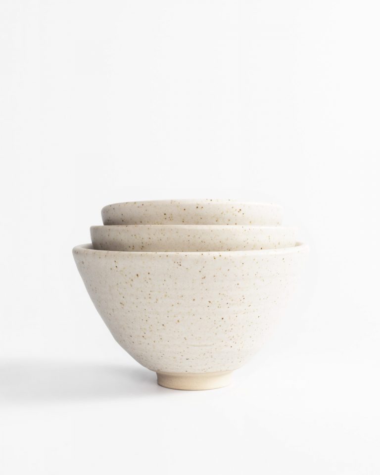 Mona bowls 123 eggshell white