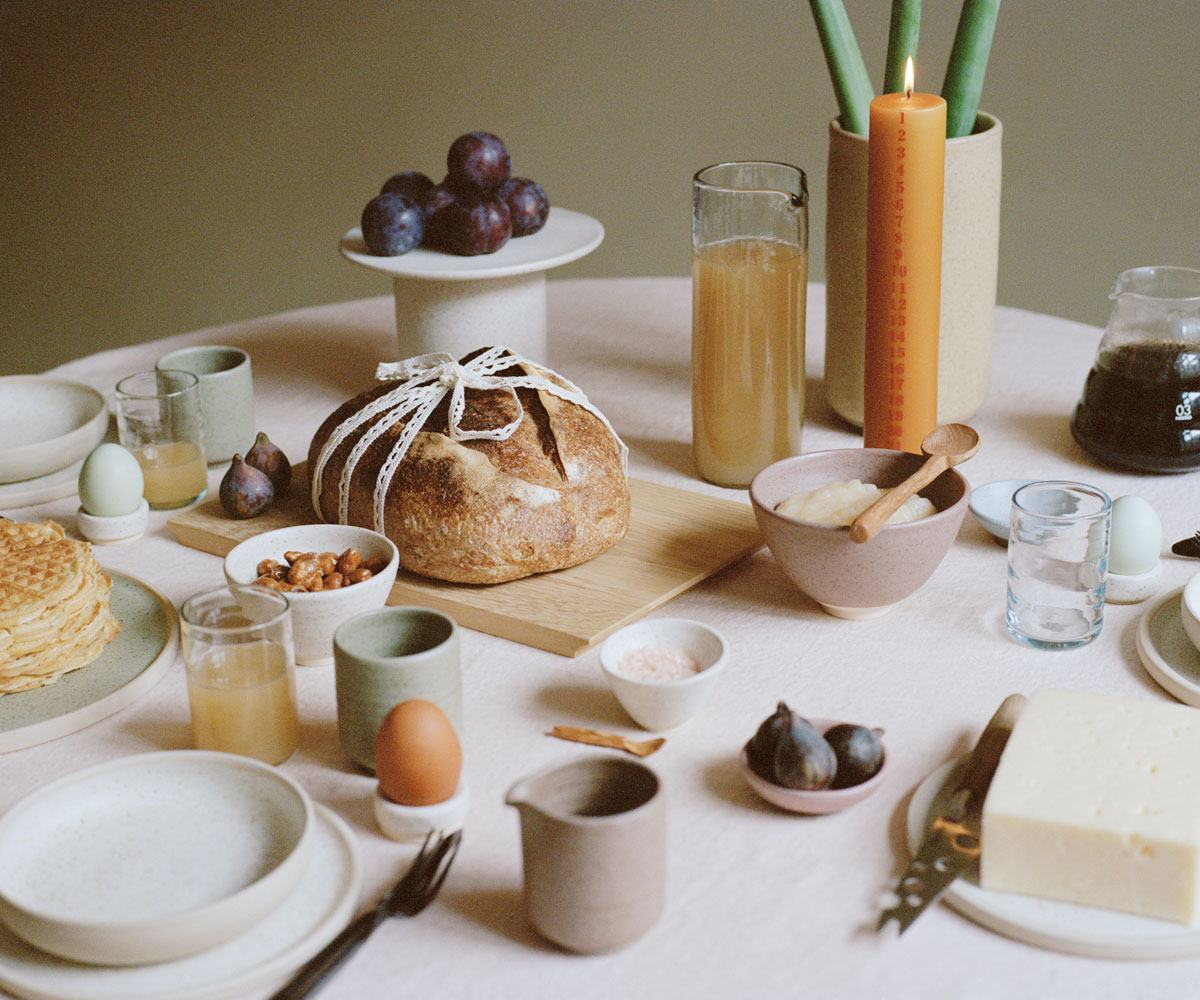 Christmas table setting with TYBO ceramics